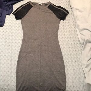 Garage Grey and black mesh dress